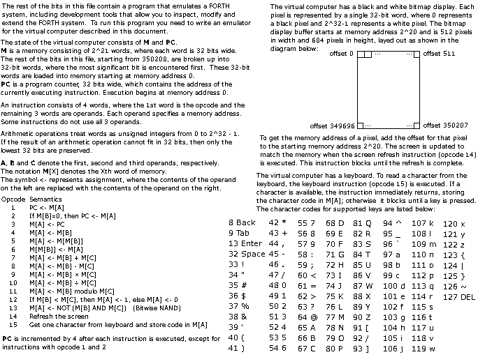 Image from Cuneiforth disk header with Chifir VM description